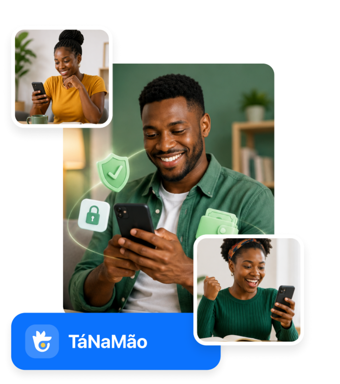 Pessoas a utilizar a aplicação TáNaMão