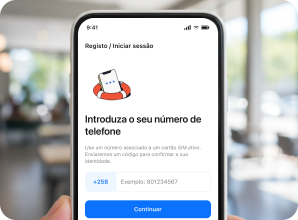 Registo por número de telefone